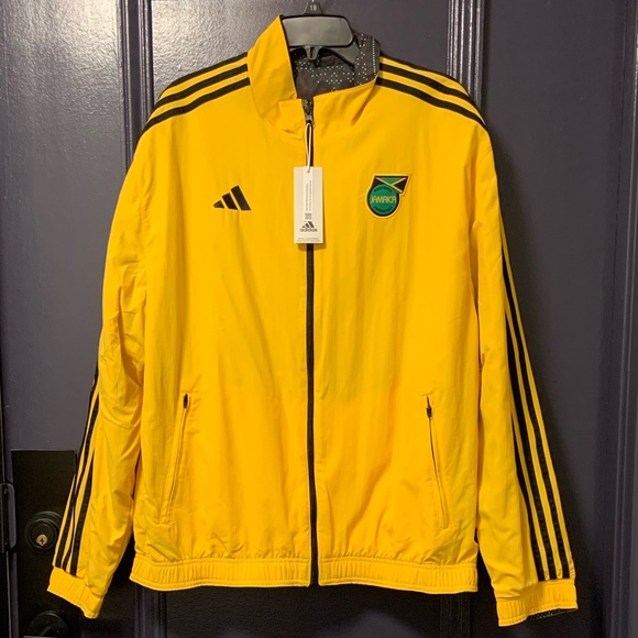 adidas Other - Adidas x Wales Bonner Reversible Jacket Jamaica Soccer Full Zip Yellow Black NWT